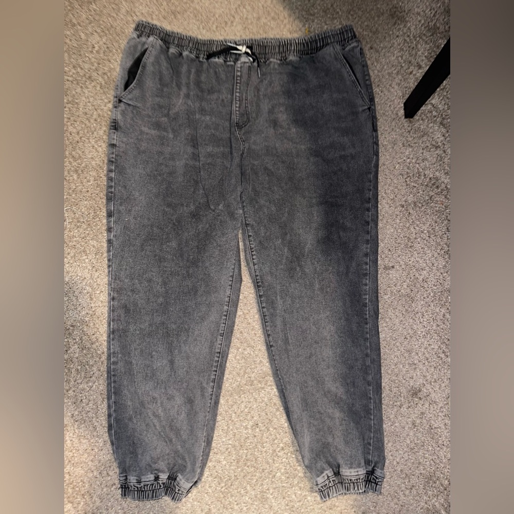 Black Jean Joggers